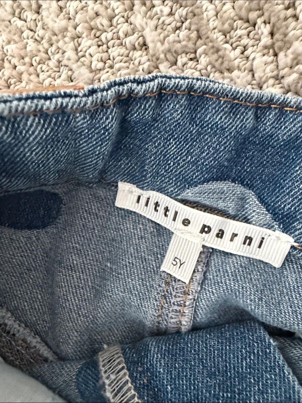 Heart Print Denim Skater Skirt - Blue